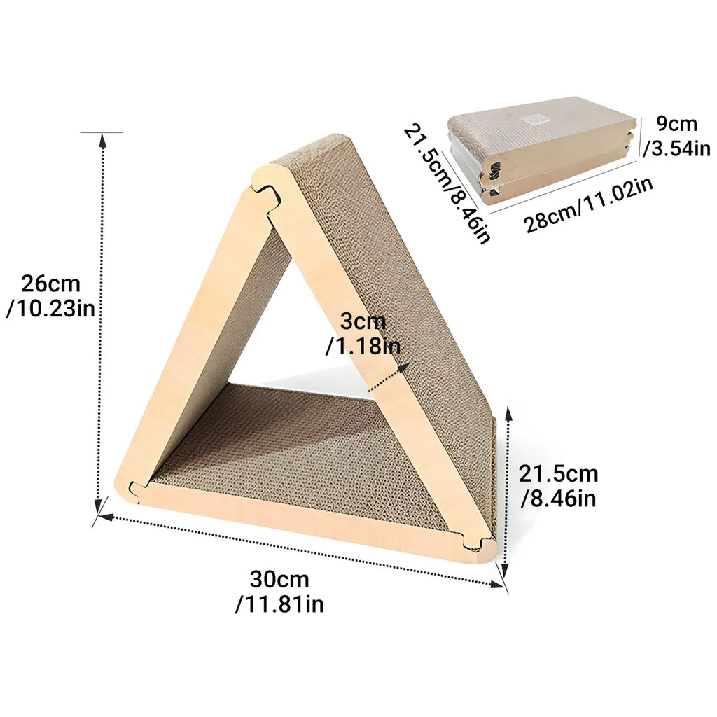 Triangular Cat Scratching Board Corrugated Paper Scratcher Pad