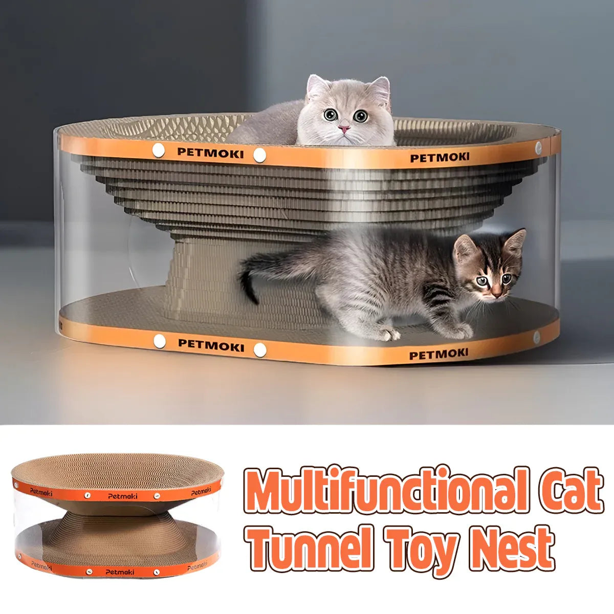 Cat Scratch Board Tunnel Bed Multifunctional Toy Passage For Indoor