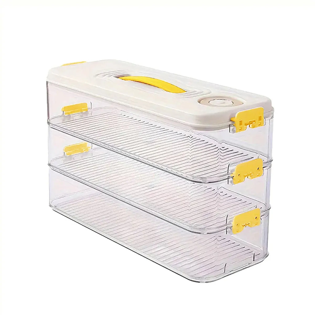 3 Layers Square Food Storage Container with Lid Kitchen