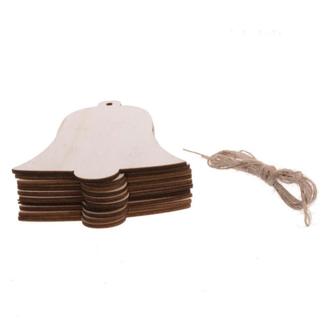 Wooden Christmas Craft Ornaments to Decorate, Pack of 10