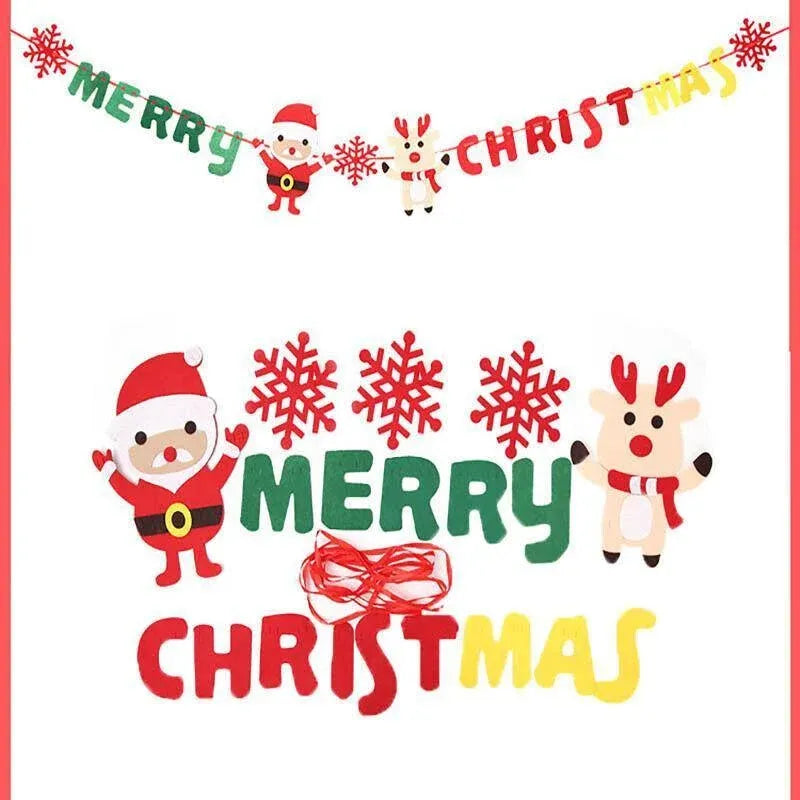 Merry Christmas Felt Banner, 2.8 m