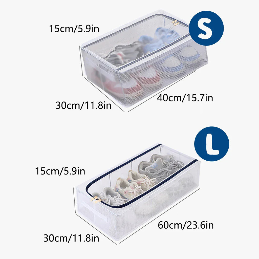 Foldable Clear Storage Box with Steel Frame