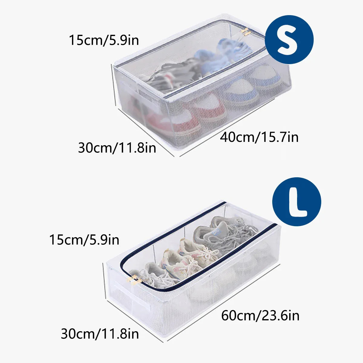 Foldable Clear Storage Box with Steel Frame