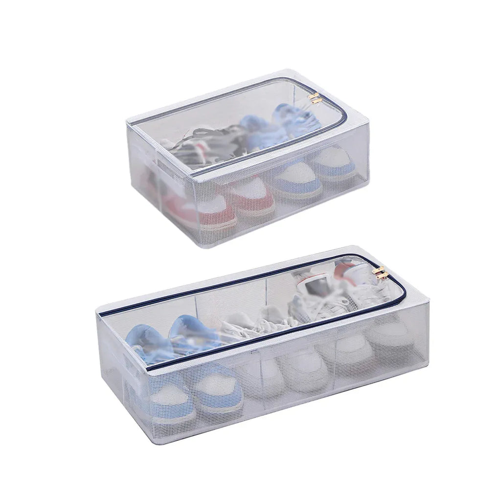 Foldable Clear Storage Box with Steel Frame