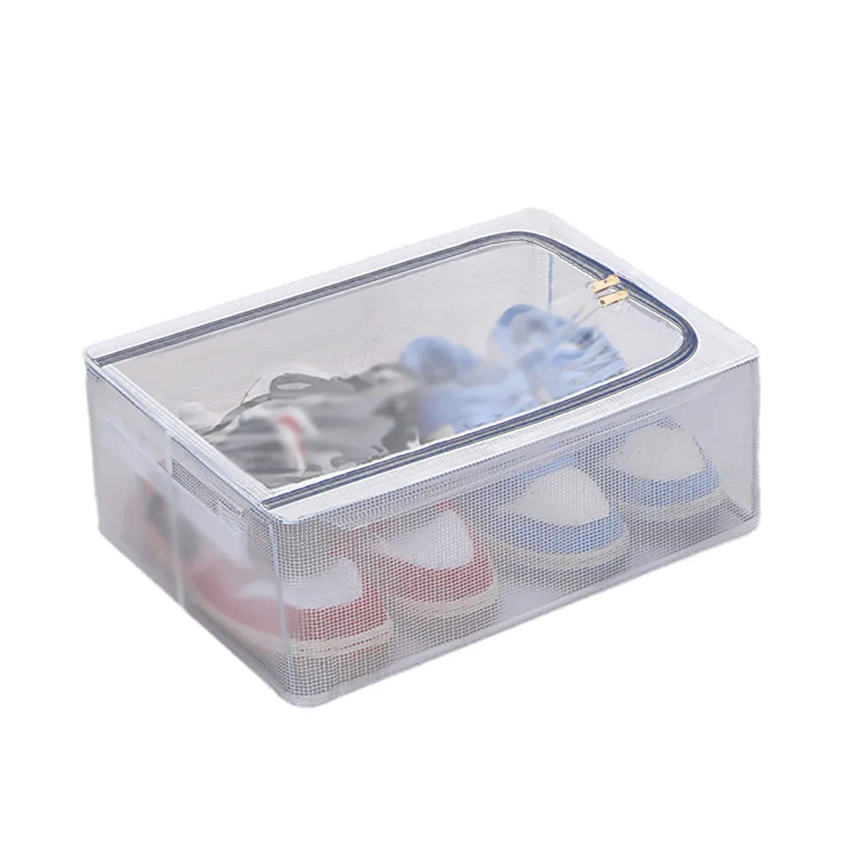 Foldable Clear Storage Box with Steel Frame