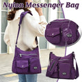 Purple Shoulder Bag Nylon Fabric Crossbody Travel Bag for Women