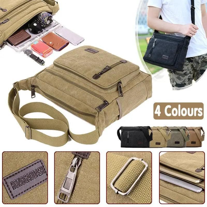 Retro Canvas Messenger Shoulder Bag