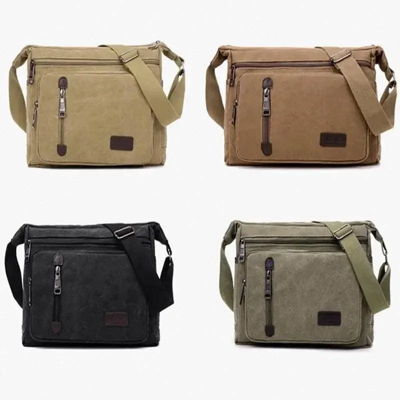 Retro Canvas Messenger Shoulder Bag
