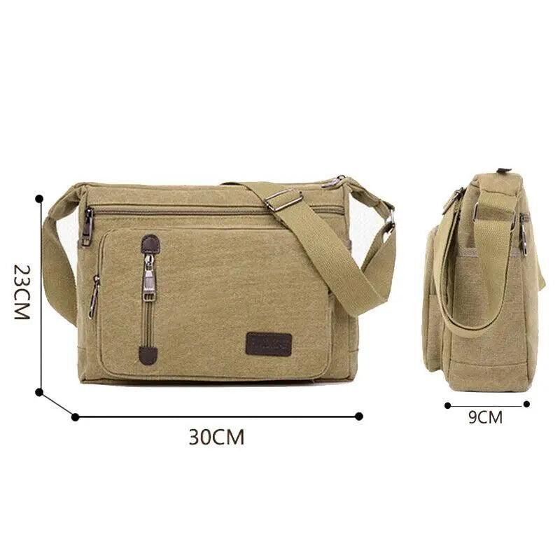 Retro Canvas Messenger Shoulder Bag