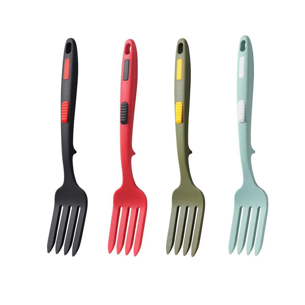 Silicone Cooking Forks, Red and Black, Set of 2