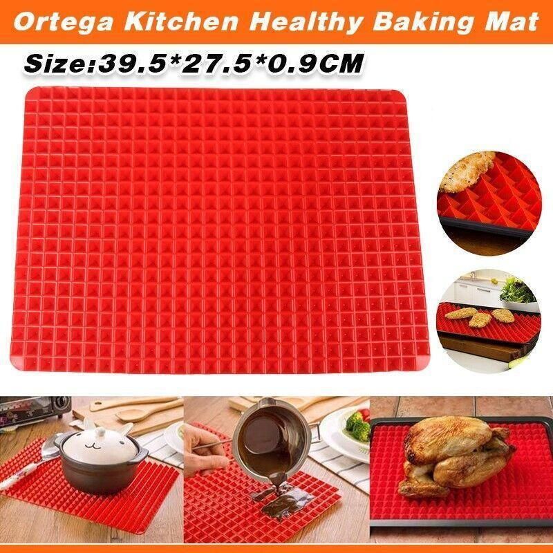 Silicone Pyramid Baking Mat, Red, 39.5 x 27.5 cm