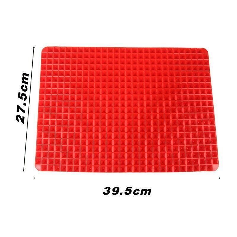 Silicone Pyramid Baking Mat, Red, 39.5 x 27.5 cm