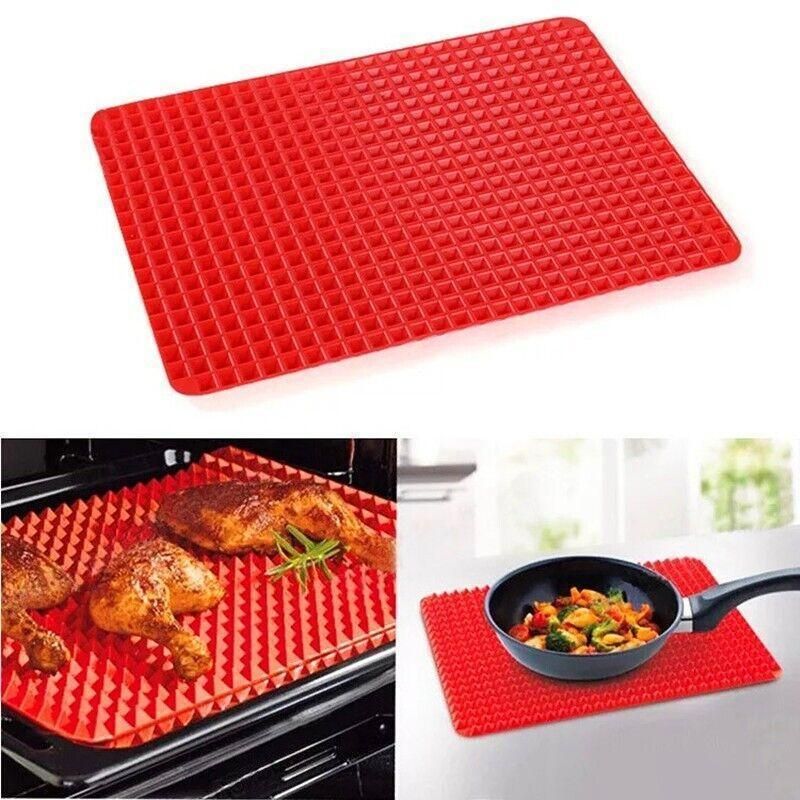 Silicone Pyramid Baking Mat, Red, 39.5 x 27.5 cm