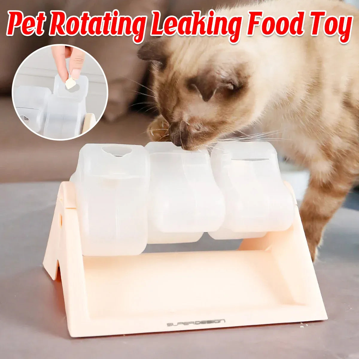 Cat Puzzle Feeder Toy Turntable Leaky Food Dispenser