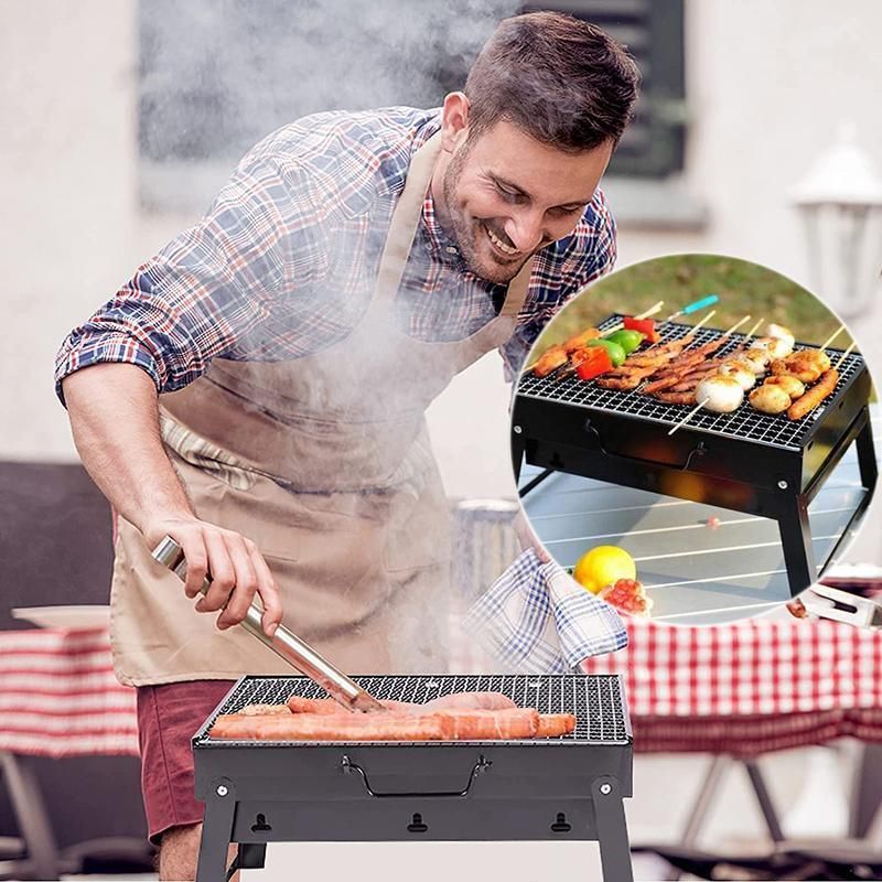 Portable Foldable Charcoal BBQ Grill for Outdoor Camping Picnic