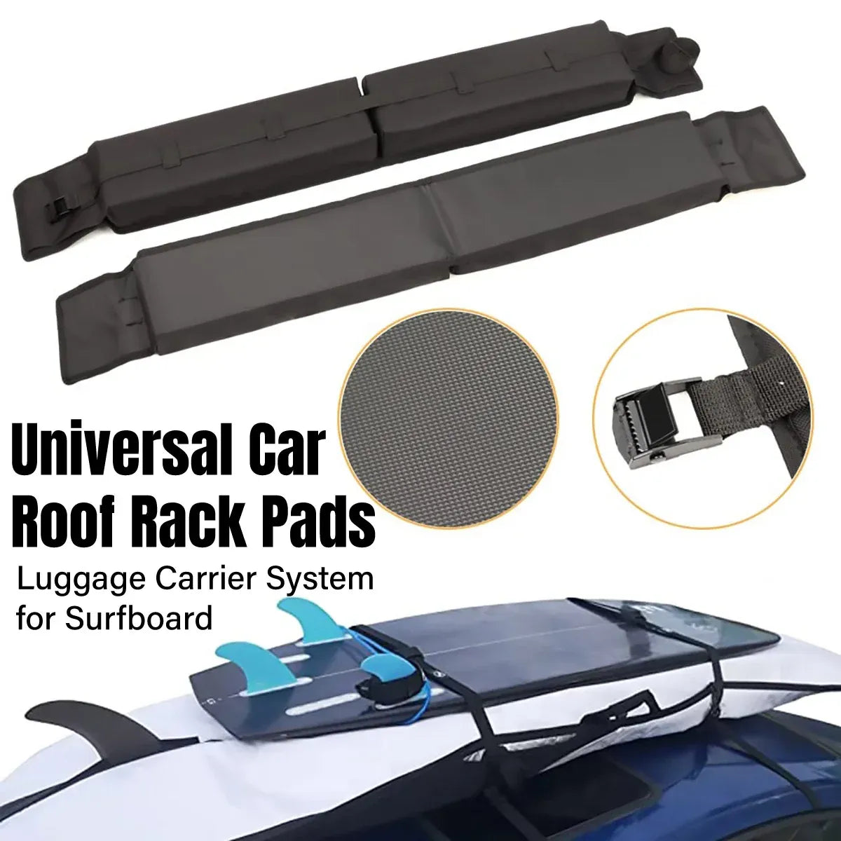 Universal Soft Roof Rack Kayak Pads Foam Carrier Surfboard SUP
