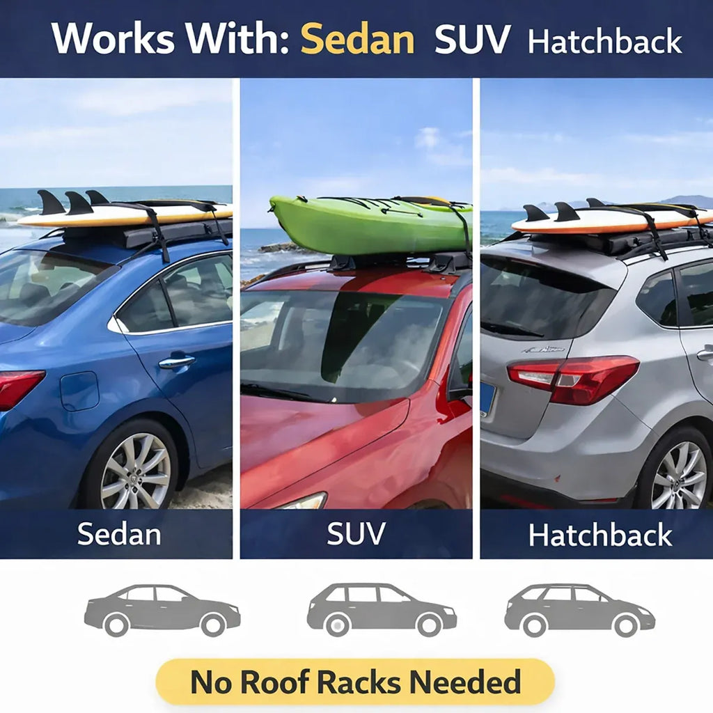 Universal Soft Roof Rack Kayak Pads Foam Carrier Surfboard SUP