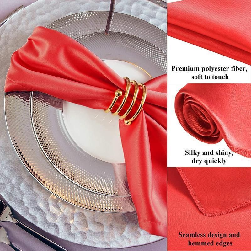 Plain Polyester Fabric Napkins, 43 x 43 cm, Pack of 50