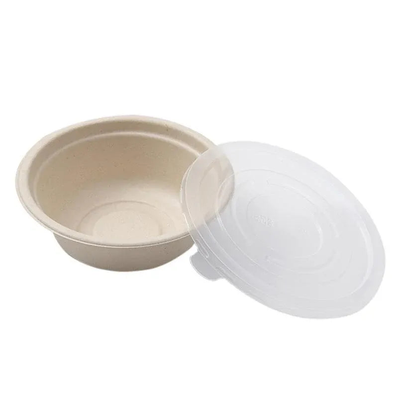 Bagasse Takeaway Boxes with Lids, 500 ml, 250 Pack