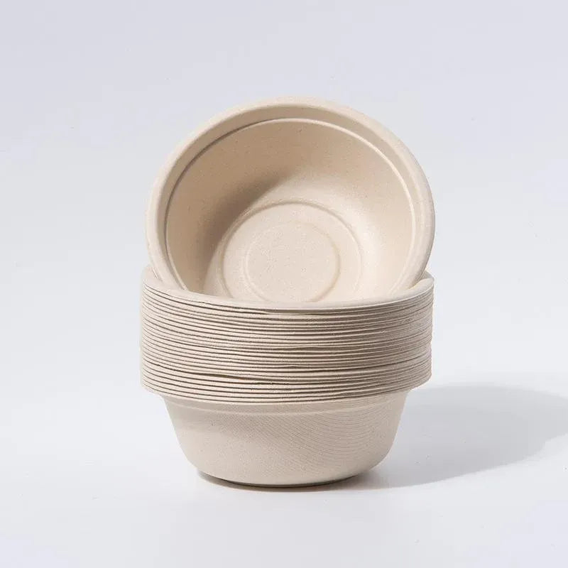 Bagasse Takeaway Boxes with Lids, 500 ml, 250 Pack