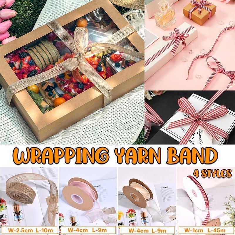 10PCS Bouquet Decor Wrapping Yarn Band Packaging Wave Organza Ribbon