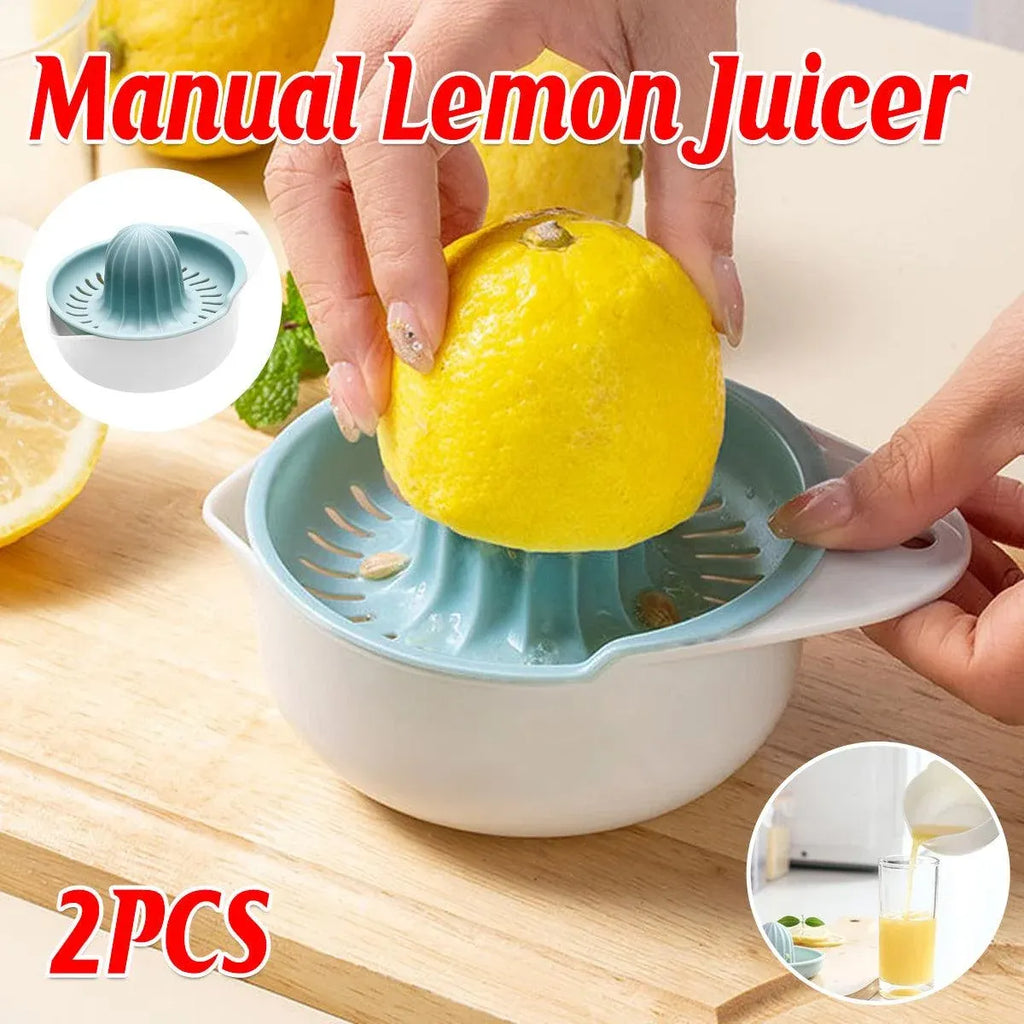 Manual Citrus Squeezer with Pour Spout, Set of 2