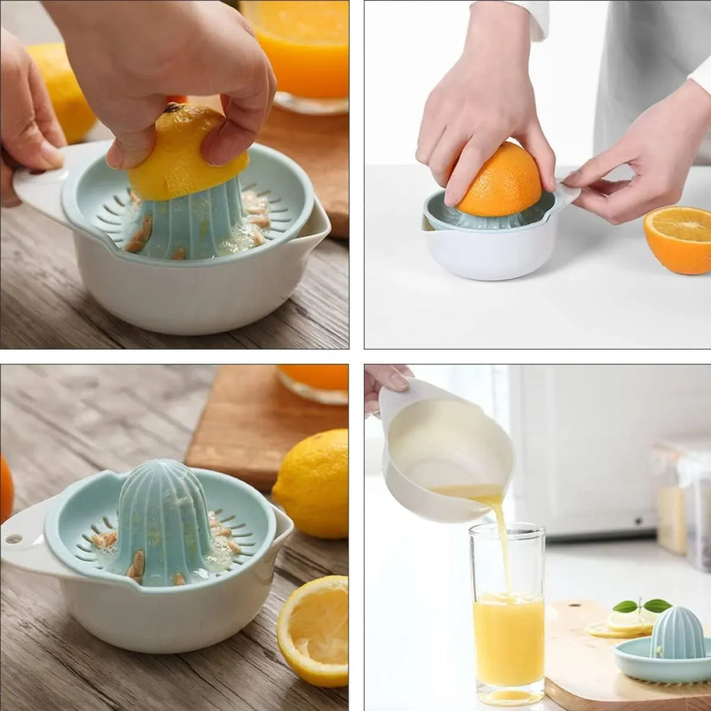 Manual Citrus Squeezer with Pour Spout, Set of 2