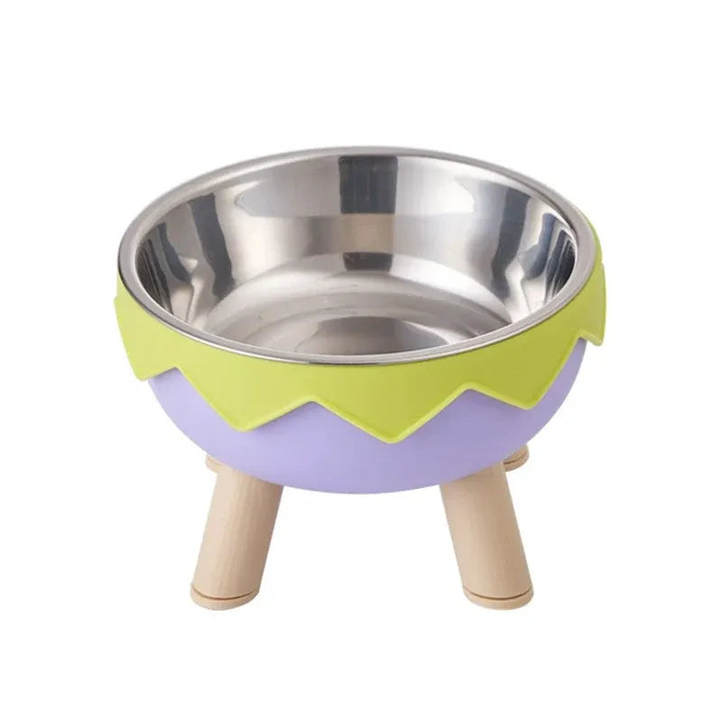 Eggshell Tall Pet Bowl Cat Dog Food Bowl Anti Slip Durable Raised
