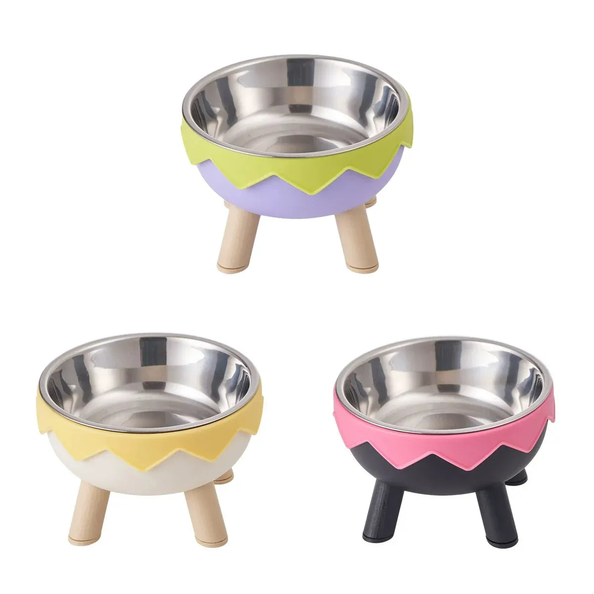 Eggshell Tall Pet Bowl Cat Dog Food Bowl Anti Slip Durable Raised