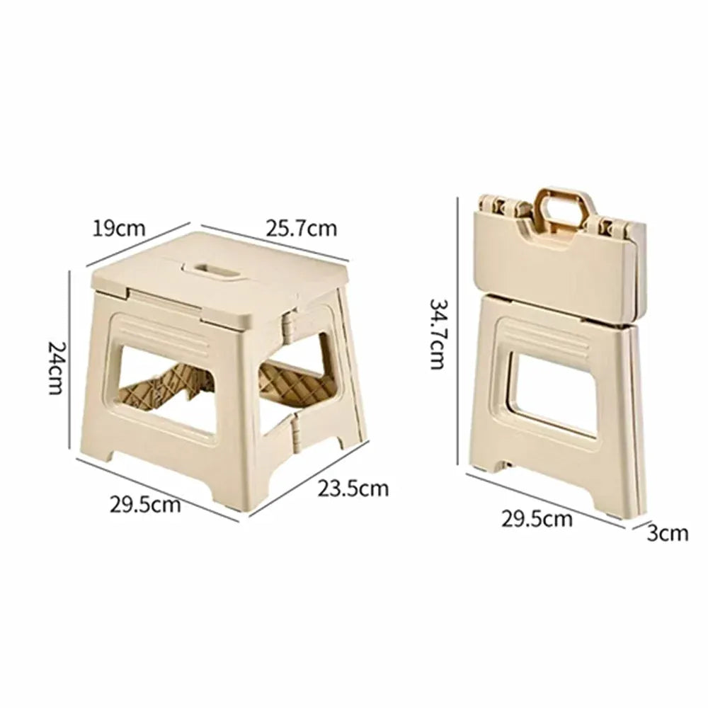 Portable Outdoor Plastic Folding Stool Lightweight Foldable For