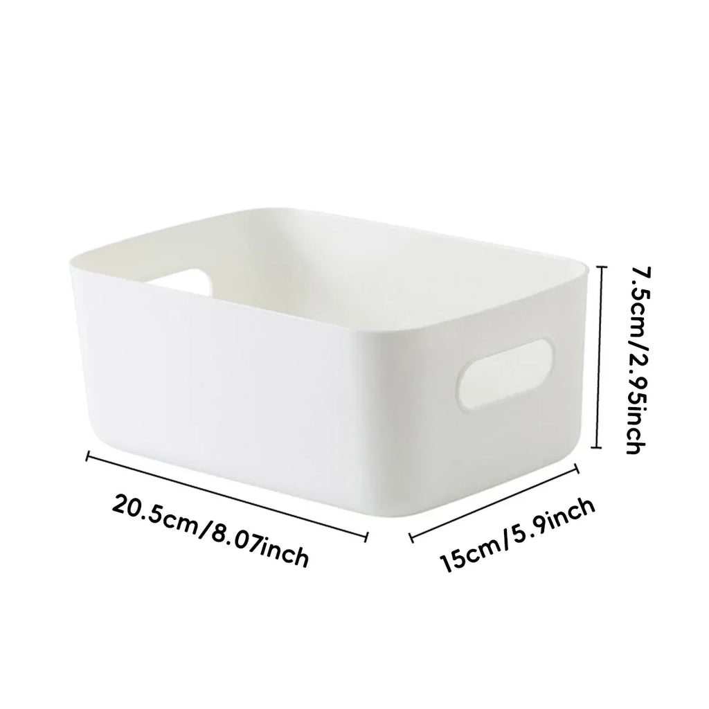 White Plastic Storage Basket Set, 10 Pieces
