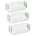 Clear Two Layer Stationery Storage Boxes, Set of 3, 20.5 x 8 cm