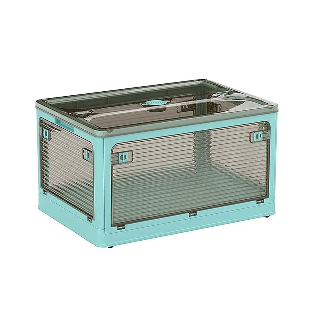 Large Foldable Clear Plastic Storage Box, 58.4 x 33.5 x 41.9 cm
