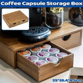 Wooden Coffee Capsule Holder with 2 Drawers
