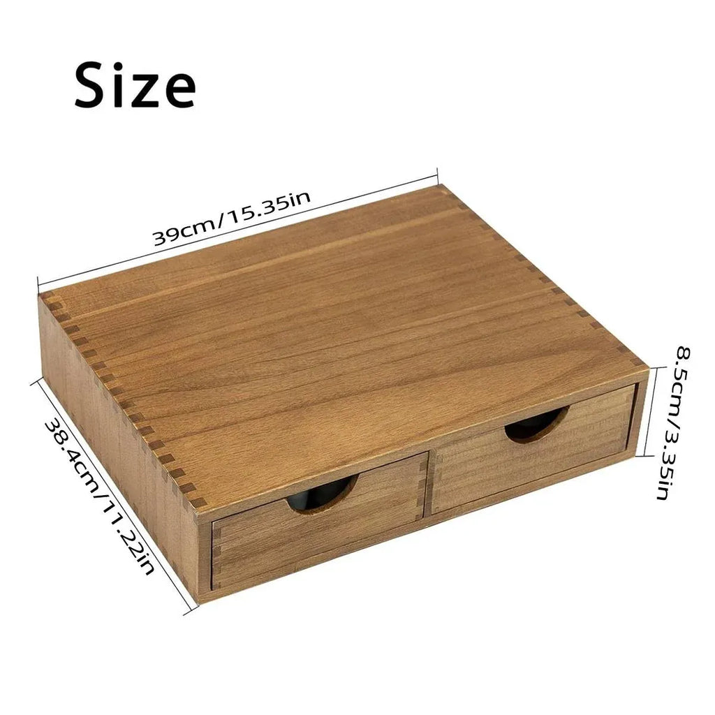 Wooden Coffee Capsule Holder with 2 Drawers