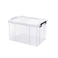Clear Plastic Stackable Storage Box with Lid and Handles