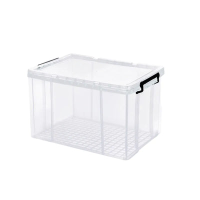 Clear Plastic Stackable Storage Box with Lid and Handles