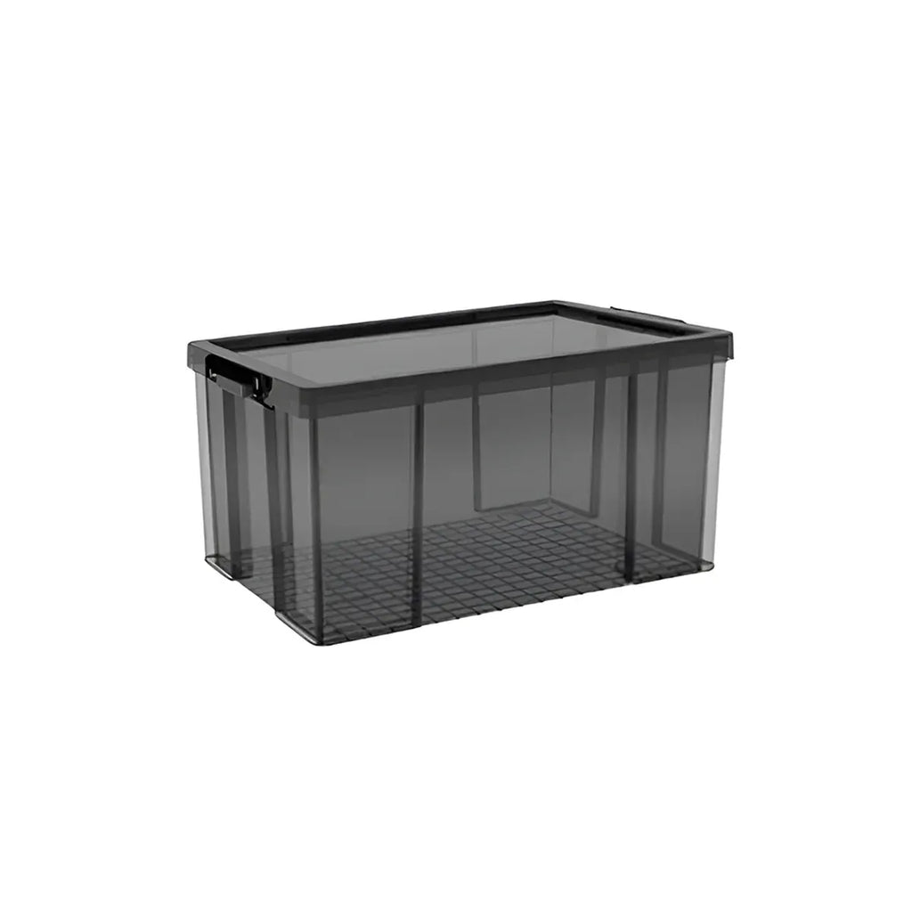 Stackable Plastic Storage Box with Clear Front and Lid