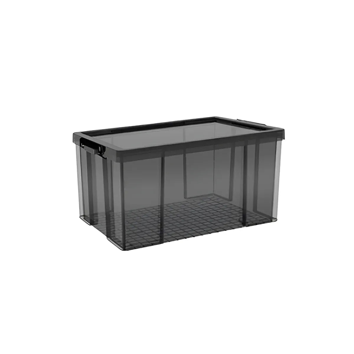 Stackable Plastic Storage Box with Clear Front and Lid