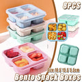 Wheat Straw Four Compartment Food Storage Containers, 8 Pack