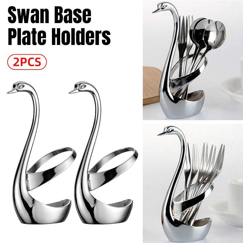 Stainless Steel Swan Cutlery Holder