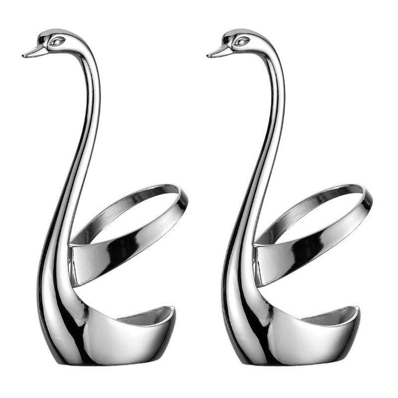 Stainless Steel Swan Cutlery Holder