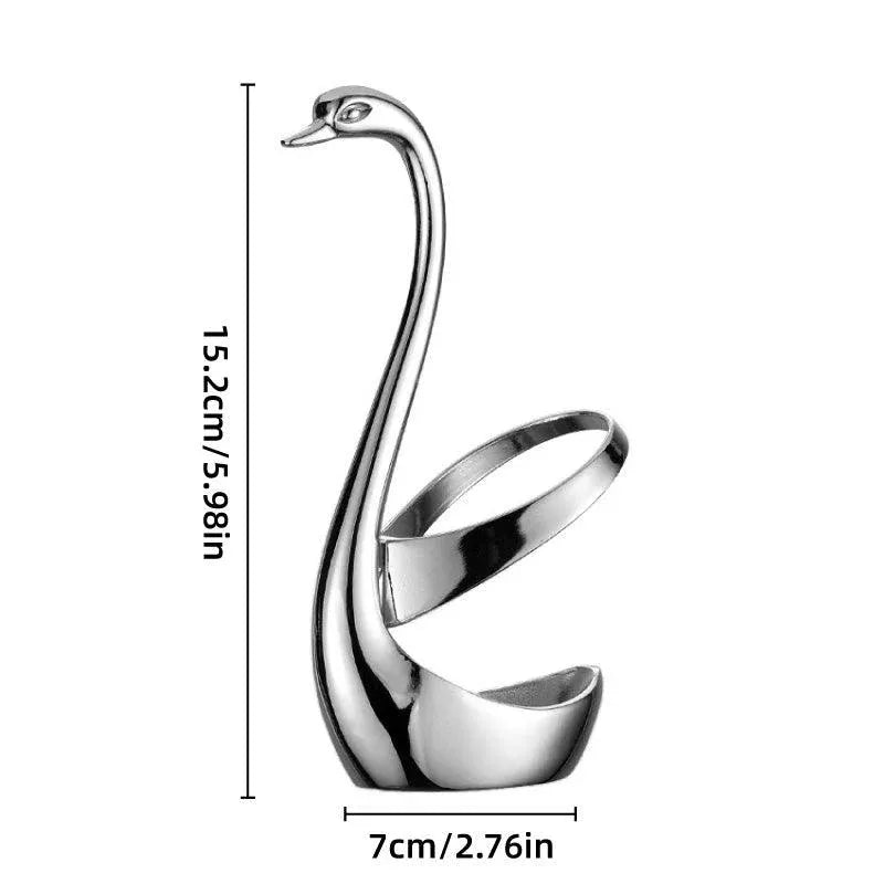 Stainless Steel Swan Cutlery Holder