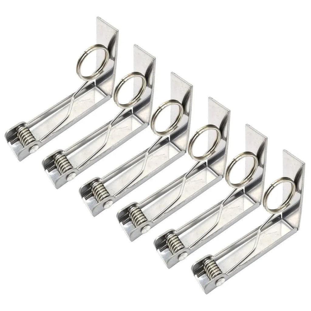 Stainless Steel Tablecloth Clips, 6 Pack