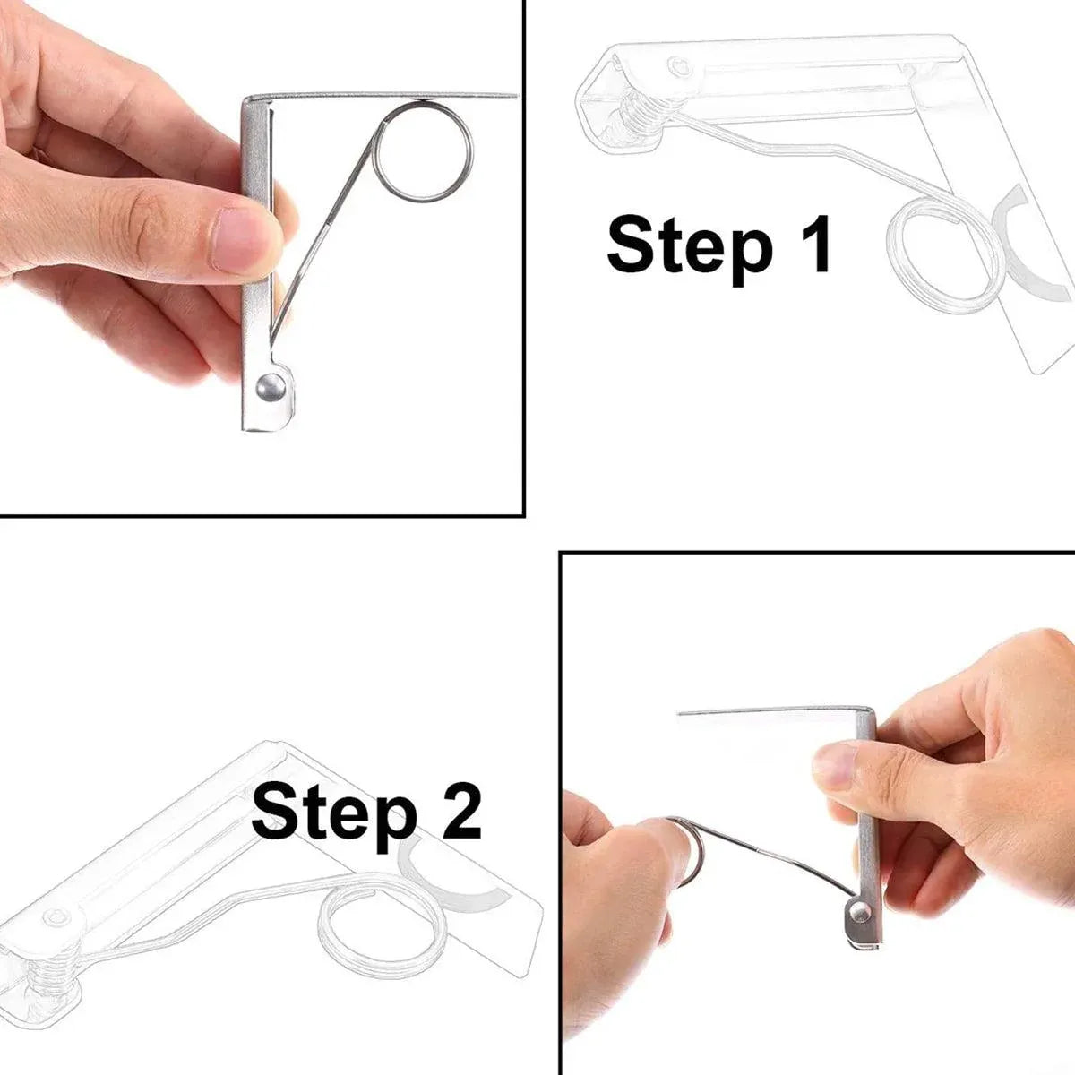 Stainless Steel Tablecloth Clips, 6 Pack
