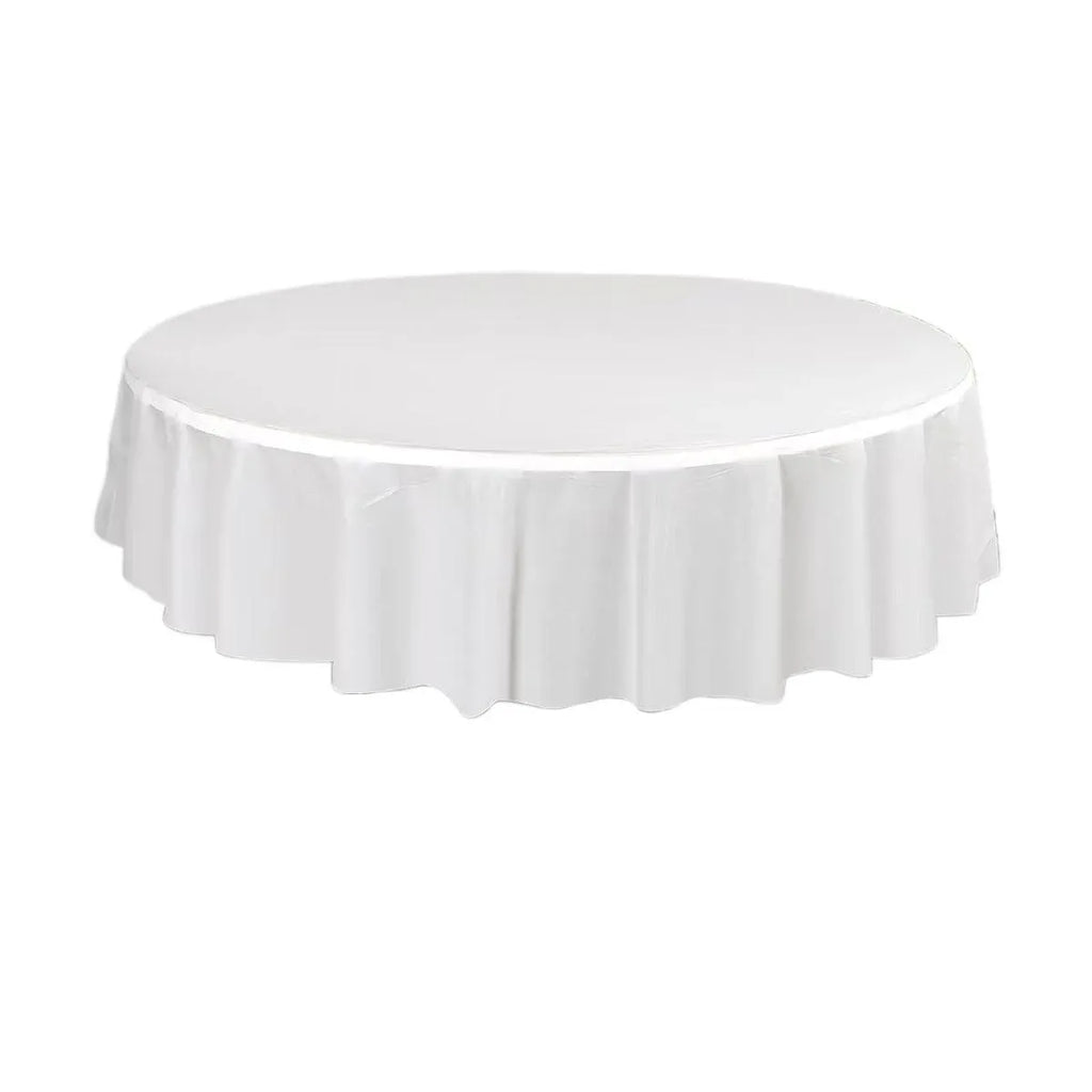 Round PEVA Disposable Tablecloths, 213 cm, Pack of 10
