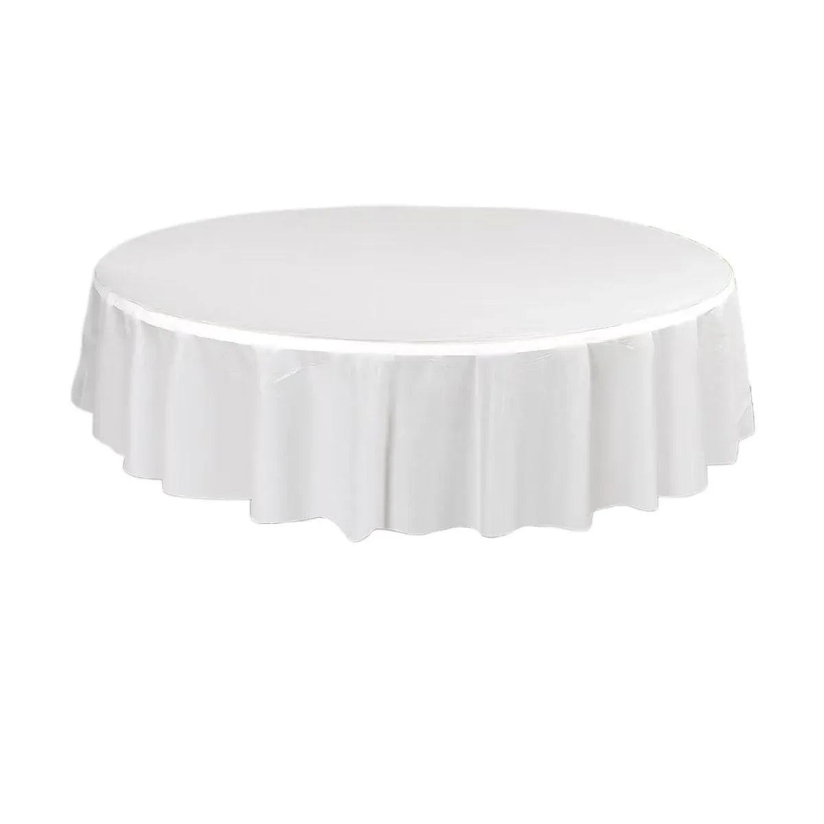 Round PEVA Disposable Tablecloths, 213 cm, Pack of 10