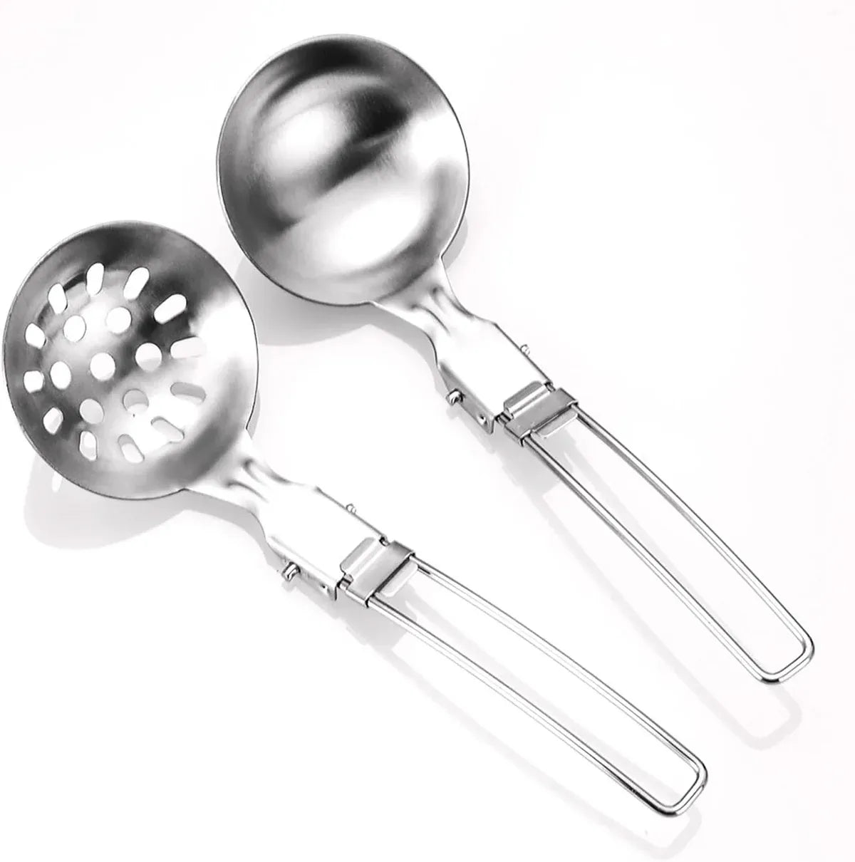 Folding Stainless Steel Camping Utensil Set, 6 Pieces