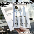 Ceramic Handle Stainless Steel Cutlery Set, 3 Pieces, Gift Box