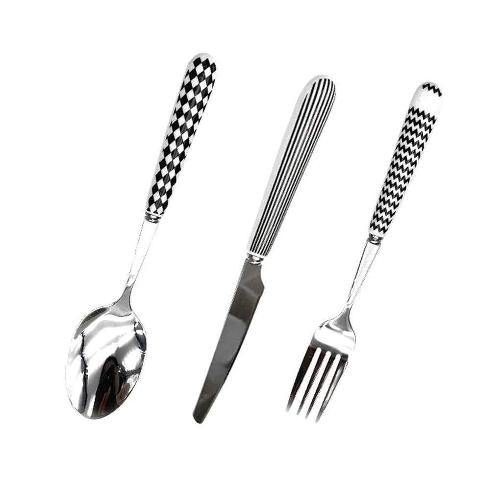 Ceramic Handle Stainless Steel Cutlery Set, 3 Pieces, Gift Box